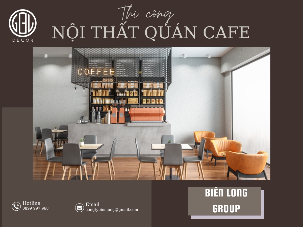 Thi công ngội thất quán cafe
